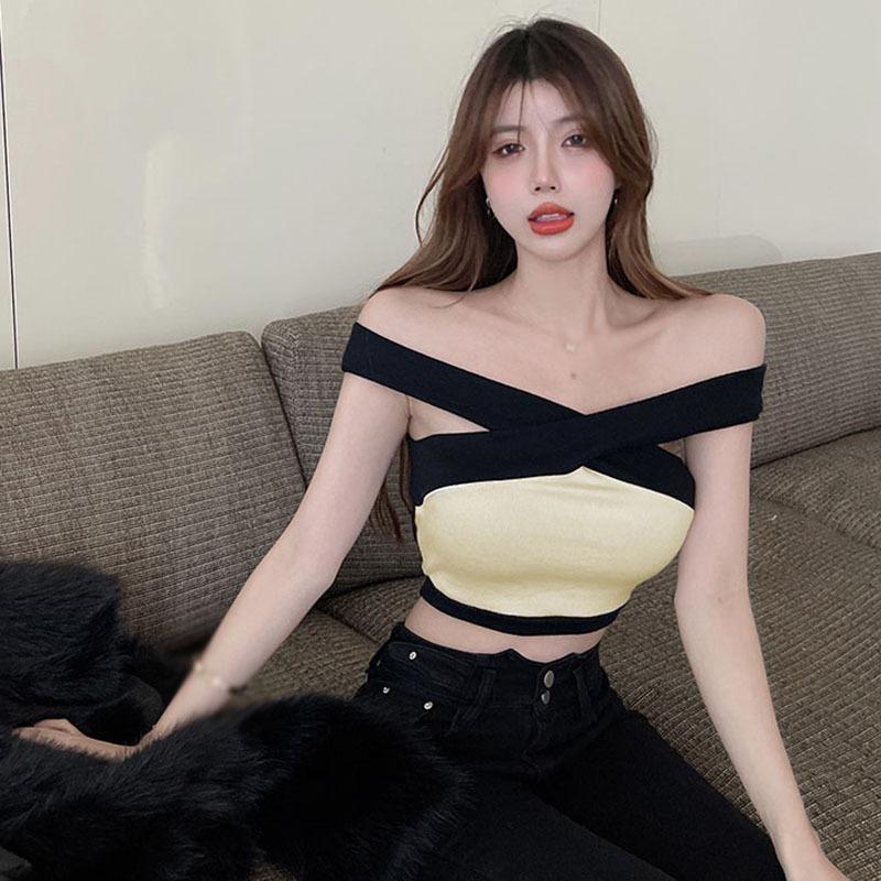 

Женский жилет с внутренней короткой облегающей посадкой без бретелек с бретелькой на шее One Size