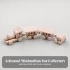 Miniature Wooden Train with Carriages Space-Saving Set
