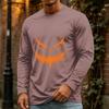 Men's Casual Long Sleeve Neck T-Shirt for Halloween
