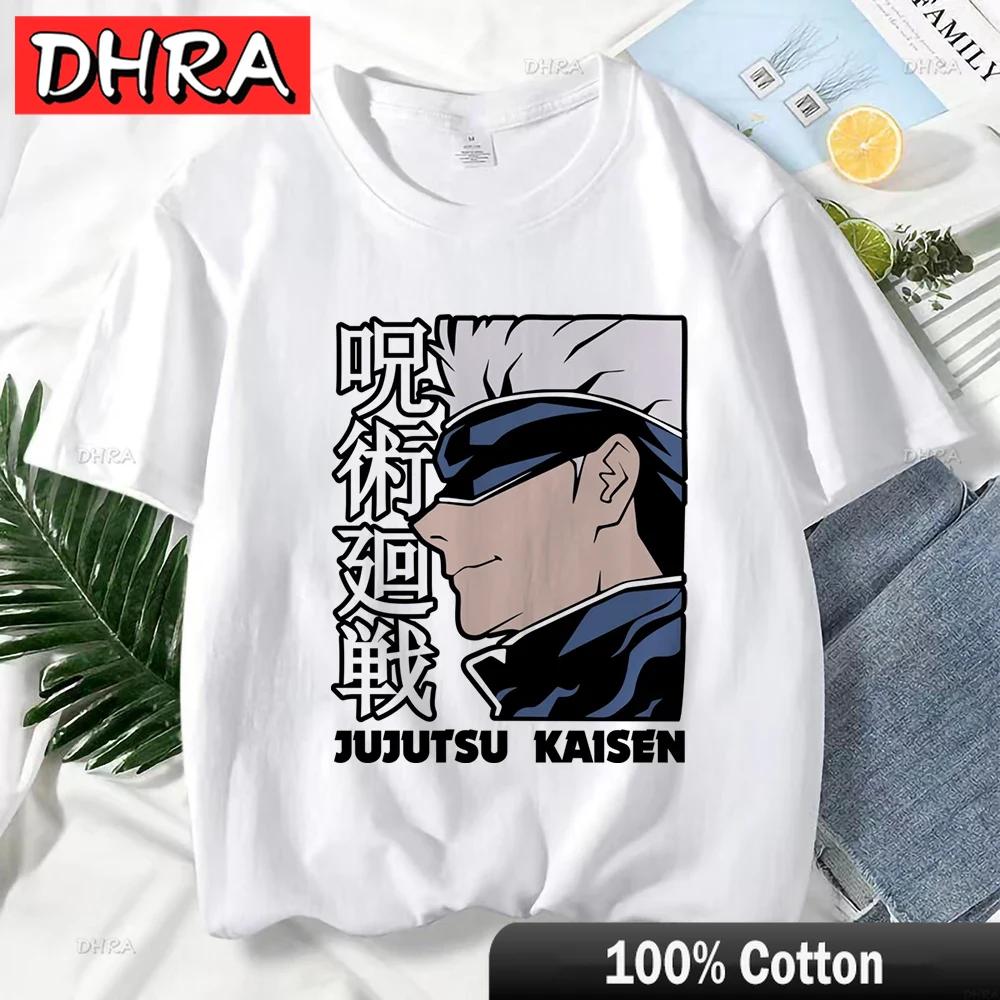 Japanese Anime Jujutsu Kaisen T Shirt for Women Gojo Satoru Print Graphic T Shirts Unisex Harajuku Fashion Casual Women Cute Tee