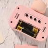 Digital Clock Temperature Display Large Screen Mini Size Electronic Date And Day Alarm 8 Different Rings Piggy Shape Desktop Clock Household Supplies