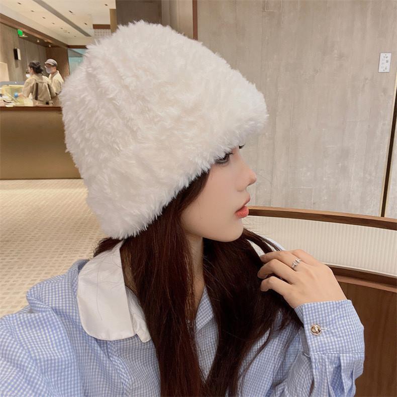 Nová dámská podzimní a zimní silná teplá pletená čepice s ochranou uší z umělé kožešiny, vlněná čepice