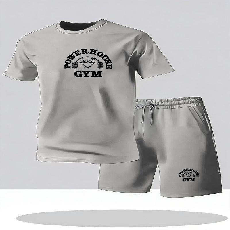 Men's set 2026 summer men's clothing casual T-shirt+shorts two-piece set men's short sleeved breathable sports set two-piece set