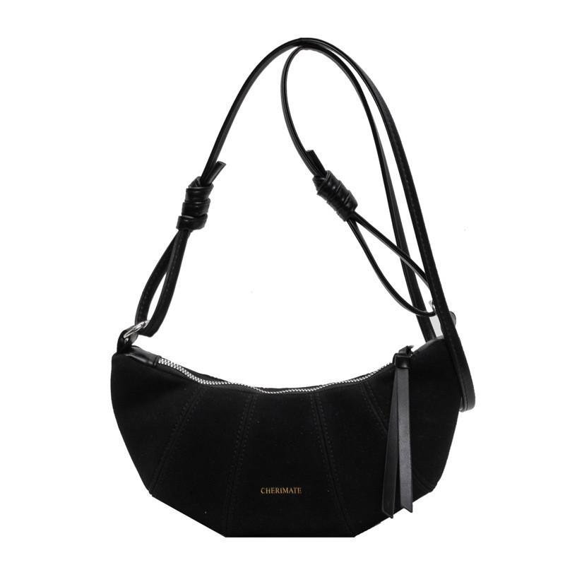 Ielgy Premium Texture Retro Frosted Bag Large Capacity Messenger Commuter Dumpling Bag