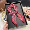 70Cm Silk Scarf Women'S French Elegant Small Cashew Print Scarf Small Square Scarf With Headscarf