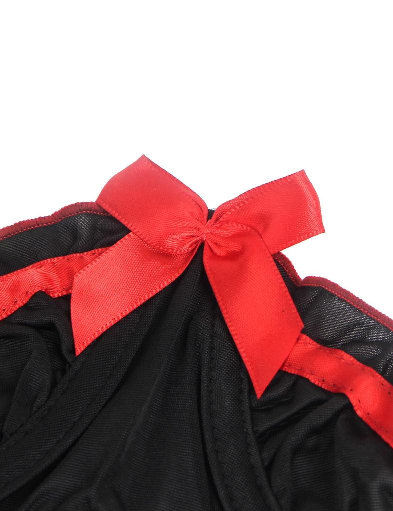 Ohyeah Sexy Extreme Bra and Panty Open Open Bust Bra Lingerie, Set, Women's Bra, T-Back, See-Through (Black)