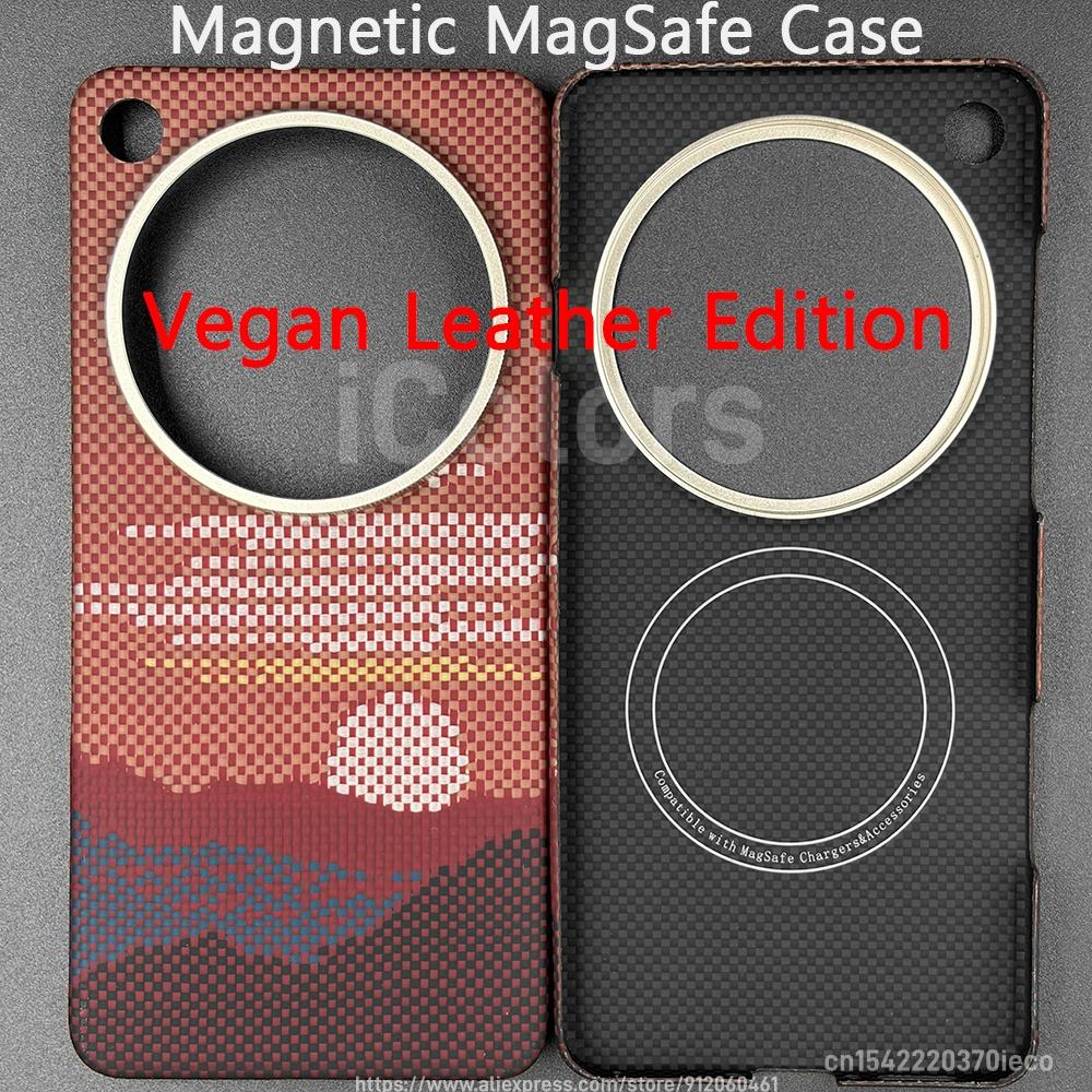 For OPPO Find X9 Ultra Vegan Leather Edition Case Aramid Carbon Fiber Case Magnetic MagSafe Ultra Thin Lightweight Cover