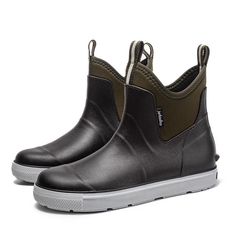New Brunswick Men s Waterproof Anti-slip Wading Shoes – Multi-color Wear-resistant Rubber Rain Boots.