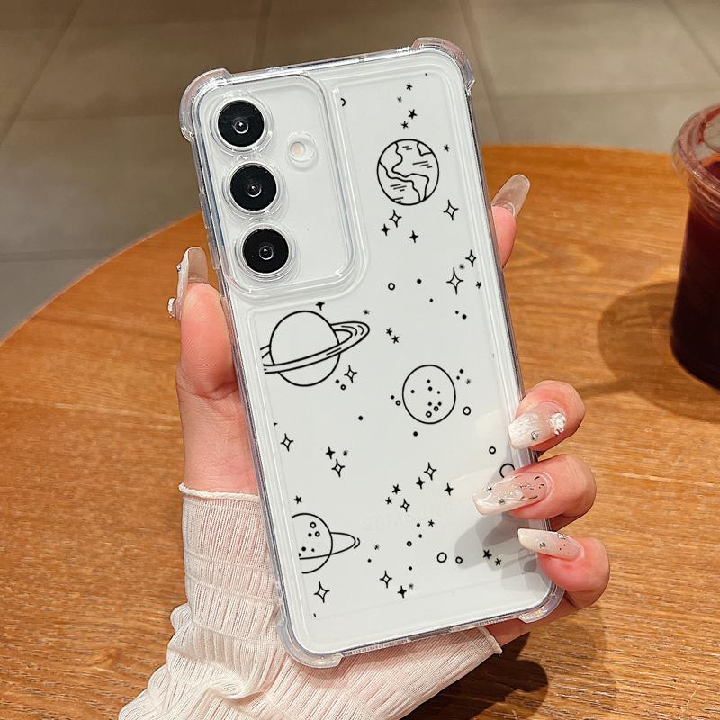 

Тонкий прозрачный чехол Aircraft Route Planet Print для Samsung S25 Ultra S24 FE S23 S22 A56 A36 A16 A55 A35, противоударный мягкий силиконовый чехол для телефона Samsung S25 Edge