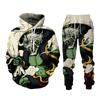Autumn 3D Oriental Dragon God Printed Herre Hette Genser Set Mannlig Japansk Samurai Tatovering Glidelås 3d Treningsdress Herreklær Dress