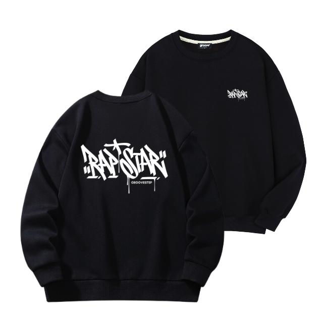 GROOVESTEP Rapstar Back Logo Oversized Sweatshirt M0224 (Type B)