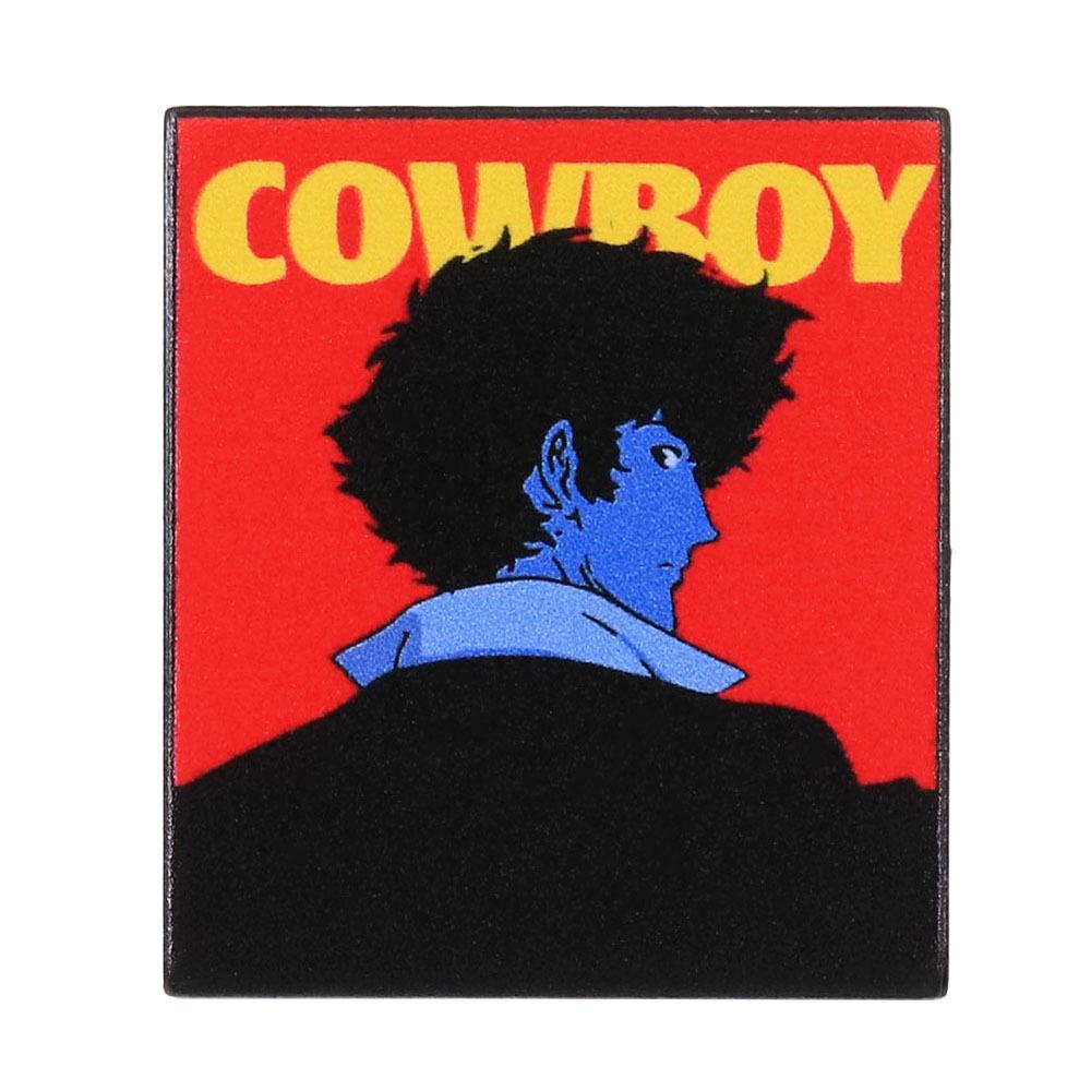 Эмалированный значок Спайка Шпигеля - Значок персонажа Cowboy Bebop для рюкзака или шляпы красный