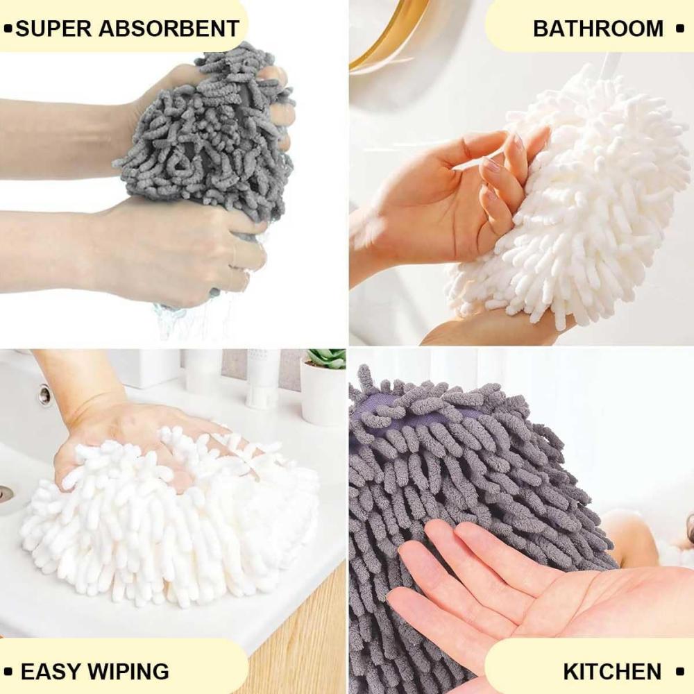 Chenier hand towel balls with hooks, quick-drying soft handballs, plush balls, absorbent microfiber hand towel balls are suitabl