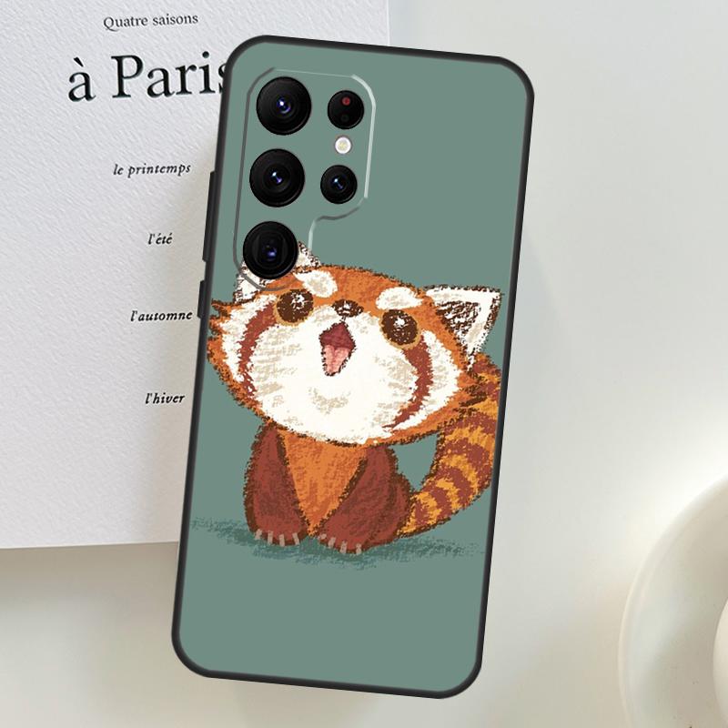 Red Panda Cute Animal Case For Samsung Galaxy S26 Ultra S25 S24 S22 S21 S23 Ultra Plus S10 S20 S25 FE Phone Cover