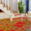 BESTonZON Wall Glass Perfect for Interior Atmosphere Photo Set of 12 Stickers, Heart-Shaped Stickers, Red, Removable, Cute, Valentine's Day, Weddings,