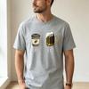 100 Cotton Unisex Round Neck T Shirt Am Pm Coffee Beer Cup Cartoon Print Short Sleeve Funny Casual Streetwear Unisexs Tee 6 Colors