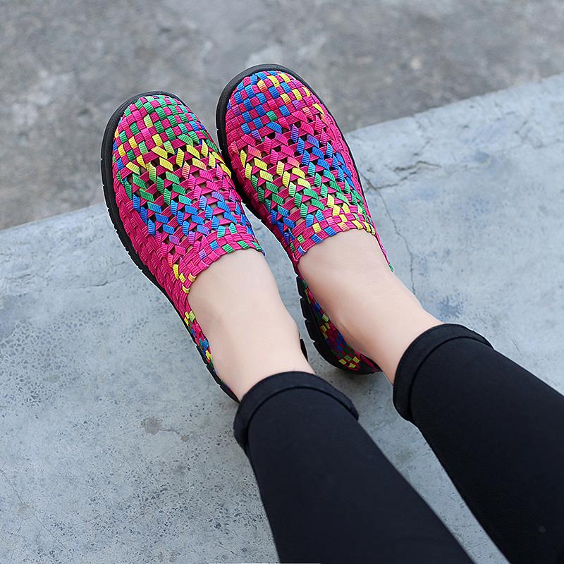 Summer Women Sneakers Comfort Casual Nurse Plus Size Flats Loafers Soft Beach Walking Sports Shoes Lightweight Slip On