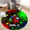 Among-us Runder Teppich, Teppich für Wohnzimmer Schlafzimmer Sofa Spielzimmer Dekoration, Rutschfeste Bodenmatte