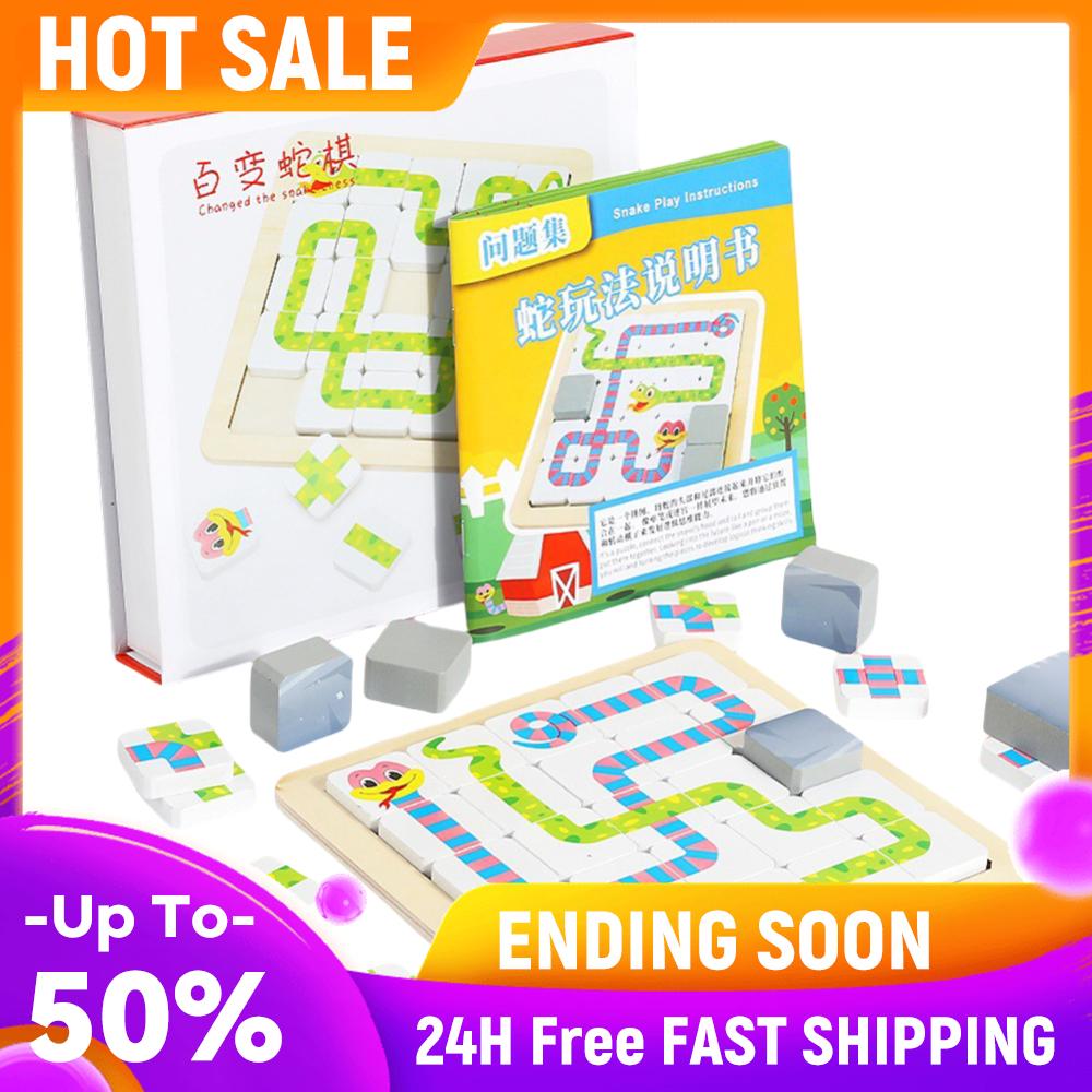 

Tabletop Brain Teaser Chess Toy Strategy Board Game Snake Wooden Toys Animal Wooden Puzzle for Boys Girls China Mainland