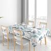 Modern Nordic Tablecloth Blue Waves Design For Dining Room Decoration Home Textiles White Light Blue 160X240Cm