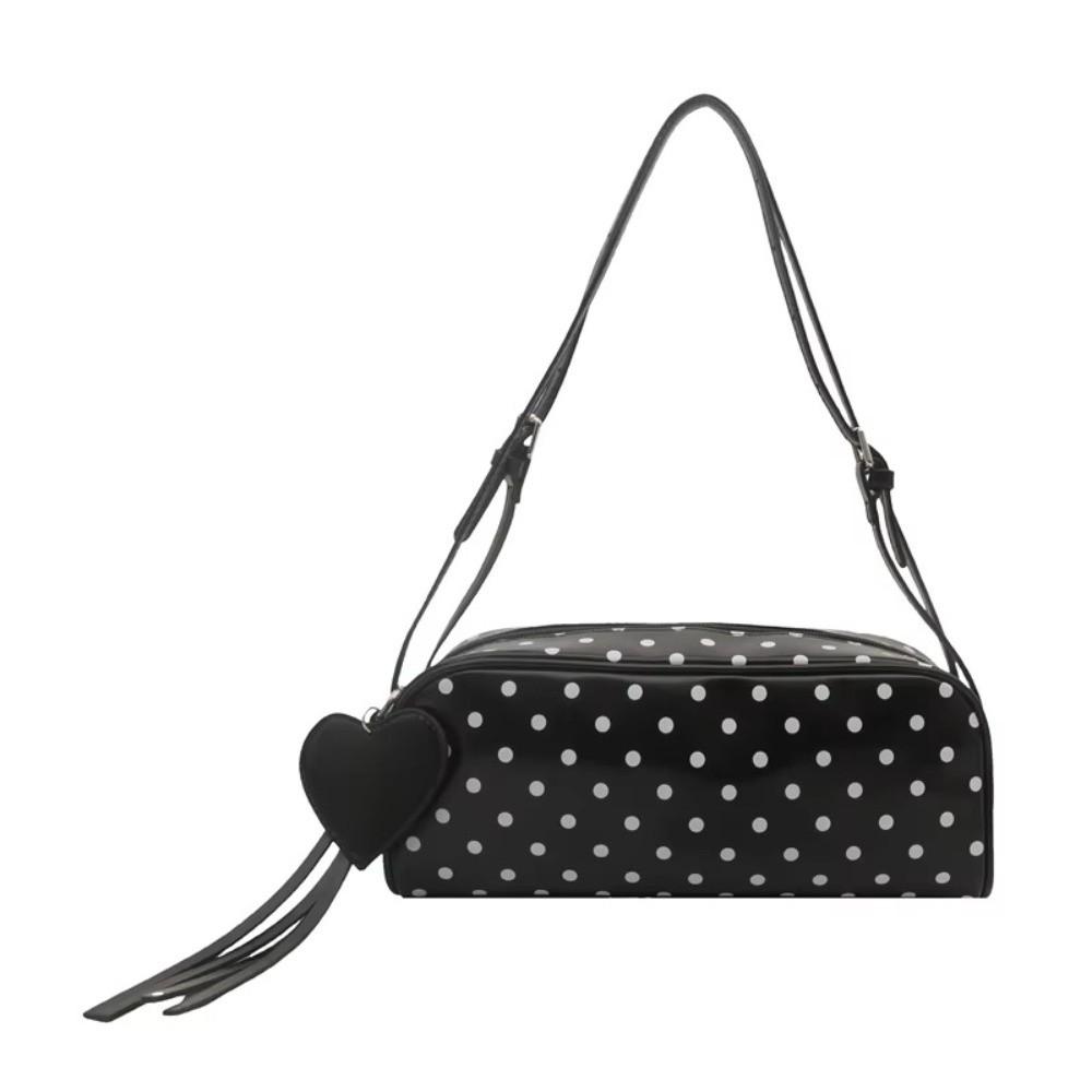 Verstellbare Träger Polka Dot Umhängetasche PU-Leder Crossbody-Tasche INS Tragetasche Dating