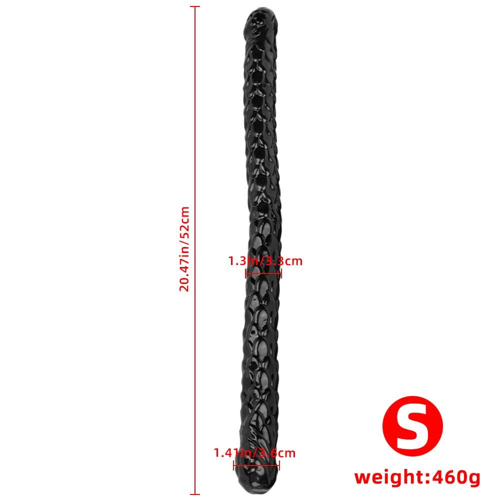 Dildo cu două capete Super lung Plug anal simulat Masturbator lesbian Penis realist Jucărie sexuală Gay Fisting BDSM