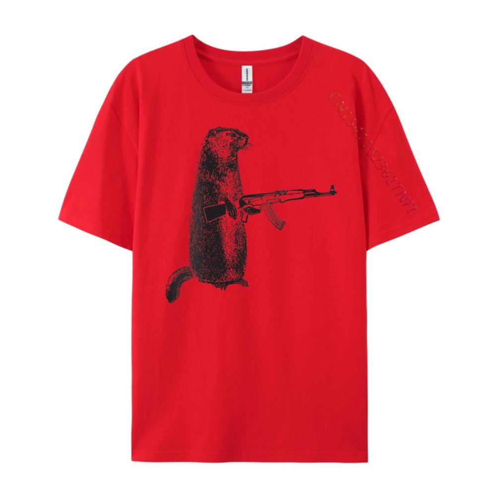 Womens Hunting Woodchuck Gun Groundhog White Graphic Tee T-Shirt Graphic Shirts Unisex Unisex Clothes T Shirt for Unisex S