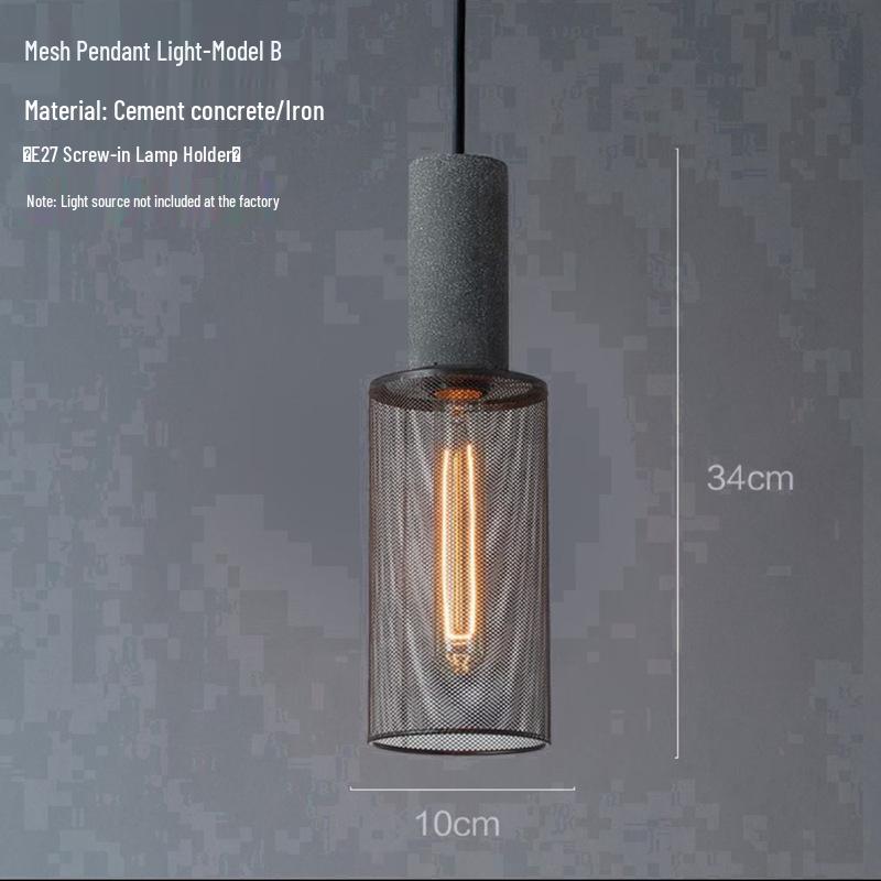 Retro Industrial Cement Pendant Light - American Country Style for Cafes, Bars, and Restaurants