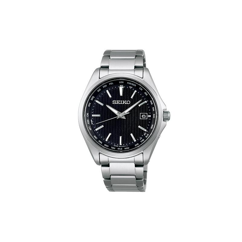 SEIKO Fashionable Solar Energy Japanese and Korean Men s Watch Solar Energy Quartz Men s Watch Black Dial SBTM291 чёрный