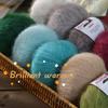 25g/roll Mohair Dyed Fine Wool DIY Crochet Yarn Hand Woven Yarn Dyed Wool Yarn Baby Sweater Hat Scarf Soft Skin Friendly