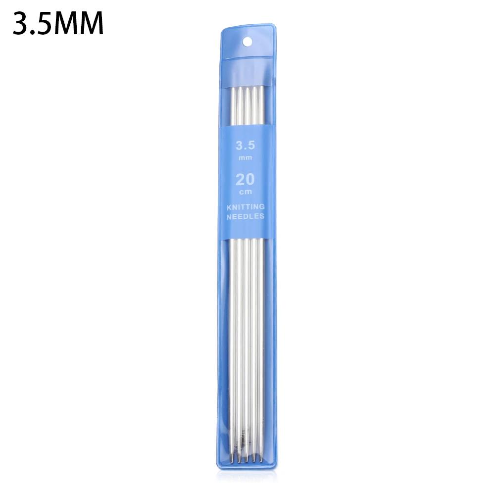 5Pcs/bag Stainless Steel Straight Knitting Needles Metal Crochet Hook DIY Sweater Weave Knitting Tools 2-5mm Sewing Accessories