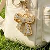 Rhinestone Bow Keychain with Rotating Lobster Clasp for Women Girls Sparkling Bow Keychain Bag Charm for Birthday Mother's Day