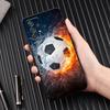 Fire Football Soccer Ball Phone Case For Samsung Galaxy A57 A56 A37 A55 A36 5G A26 A54 A52 A35 A34 A25 A17 A16 A15 A07 A06 Cover