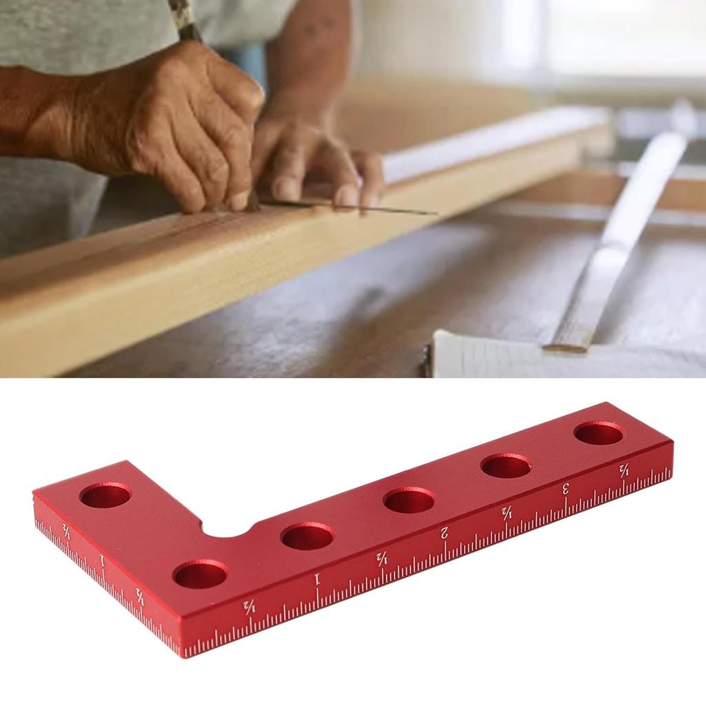 Square Marking Center Finder Aluminum Alloy 90 Degree Quick Mini Square Tool for Woodworking Clear Scale Markings Light Weight Easy To Carry with