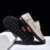 2026 Plus Size Men's Leather Casual Loafers - Hand-Stitched Low-Top Shoes for Spring