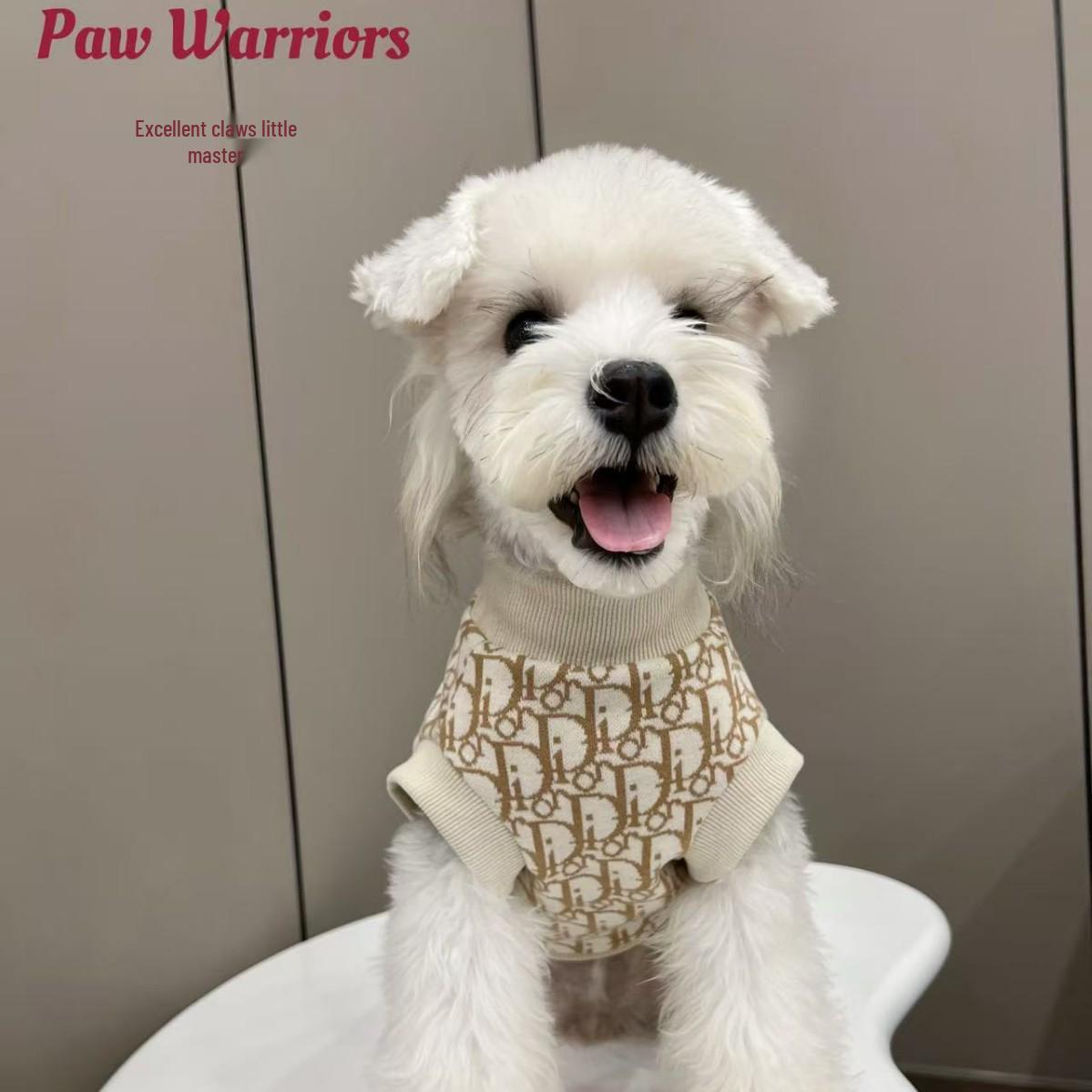 

Бежевый вязаный свитер-жилет для крупных собак - Золотистый ретривер, Пудель, Шнауцер, Тедди, Бишон M (5-7 lbs)