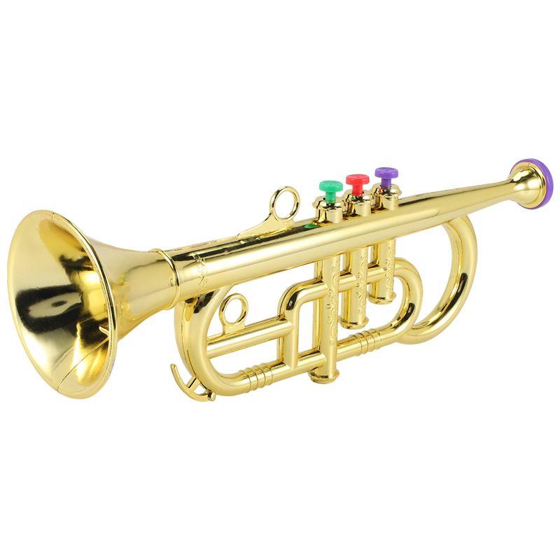 M-Modern-Trumpet 3 Tones 3 Colored Keys Simulation Play Mini Musical Wind Instruments For Children Birthday Party