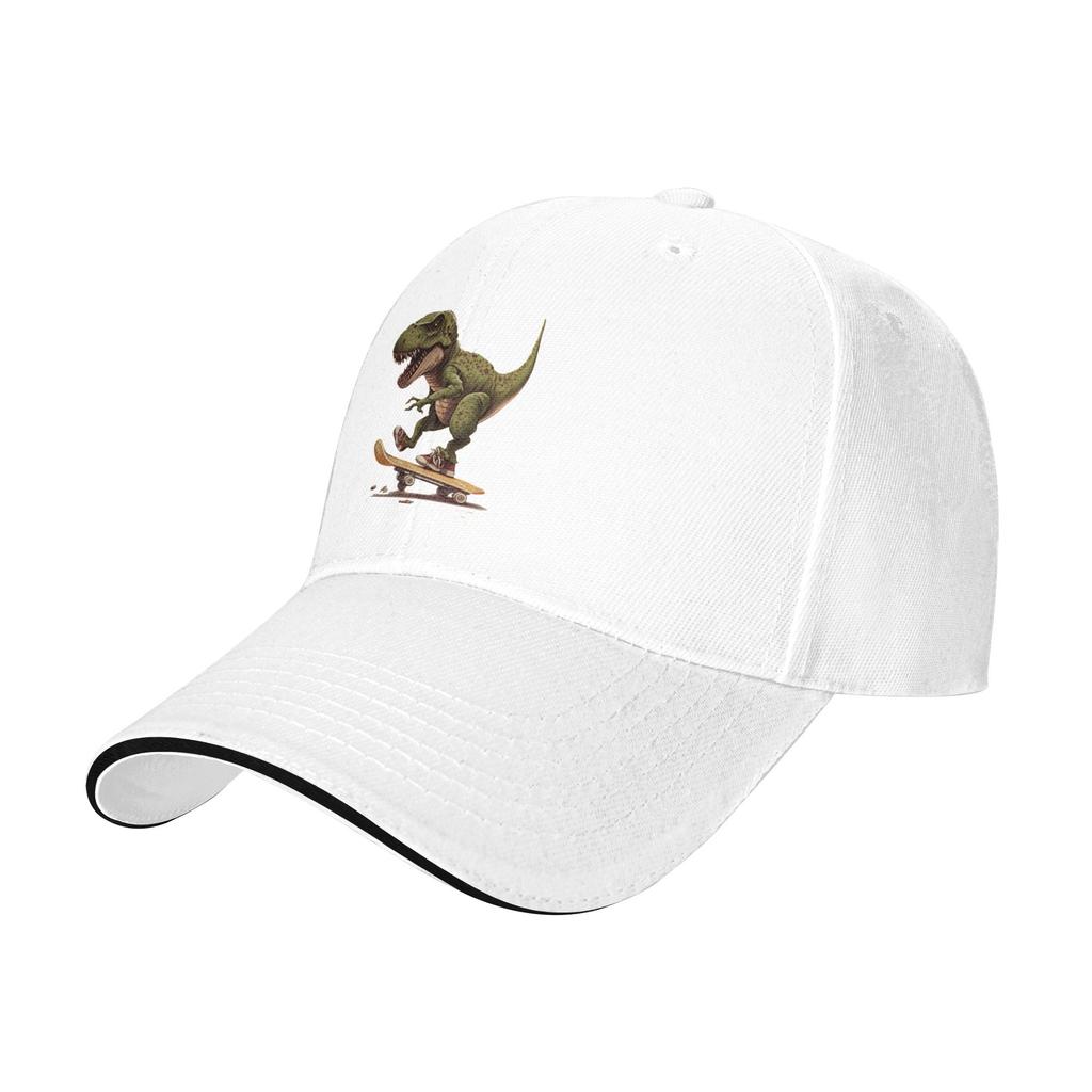 Fashion Skateboarding Trex Dinosaur  Curved Brim Baseball Cap Exquisite CraftsUnisexship Womens Caps