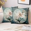 1 Stück Vintage Lilienblumen-Kissenbezug Muster Kissenbezug Geeignet für Sofa Schlafzimmer Auto Kissenbezug