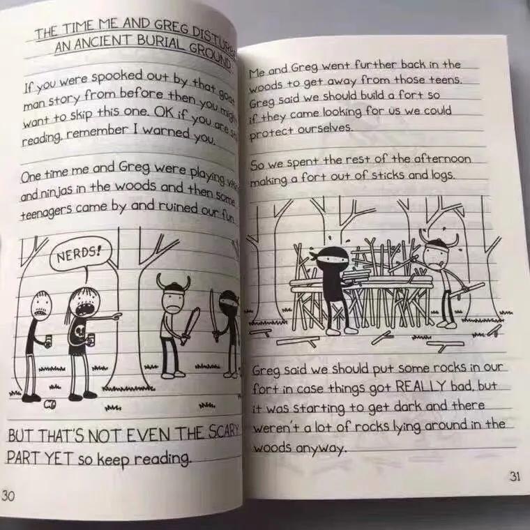 Selecteer willekeurig één boek Diary of Wimpy Kid Engelse Boek Diary of Wimpy Kid Doos Kinderfictie Boeken