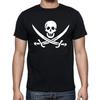 T-shirt con stampa Teschio Pirata Spada Coltello
