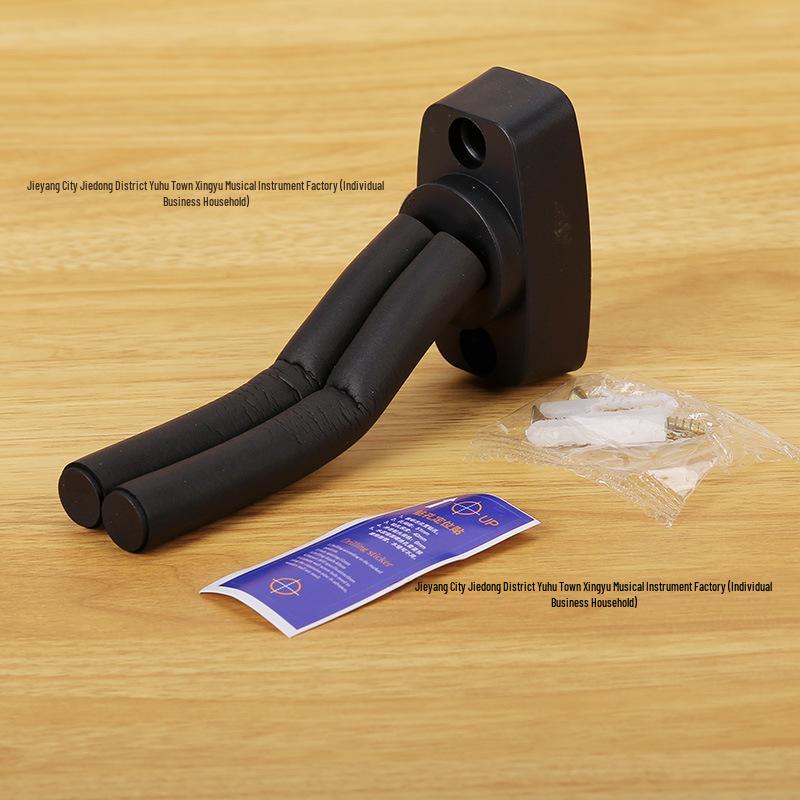 Universal Wall-Mount Guitar & Ukulele Hook for Folk, Classical, and Electric Guitars - Short Hook Design