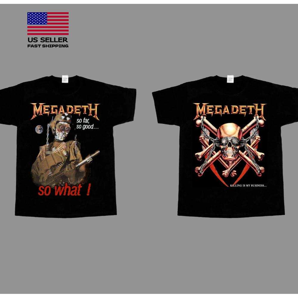 MEGADETH KILLING IS MY BUSINESS SO FAR,SO GOOD,SO WHAT Все Размеры Унисекс Футболка XXXL