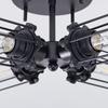 Nordic style ceiling LED for living dining black 4-light light, stylish, antique-style lighting, simple, compatible, cafes, children's rooms,