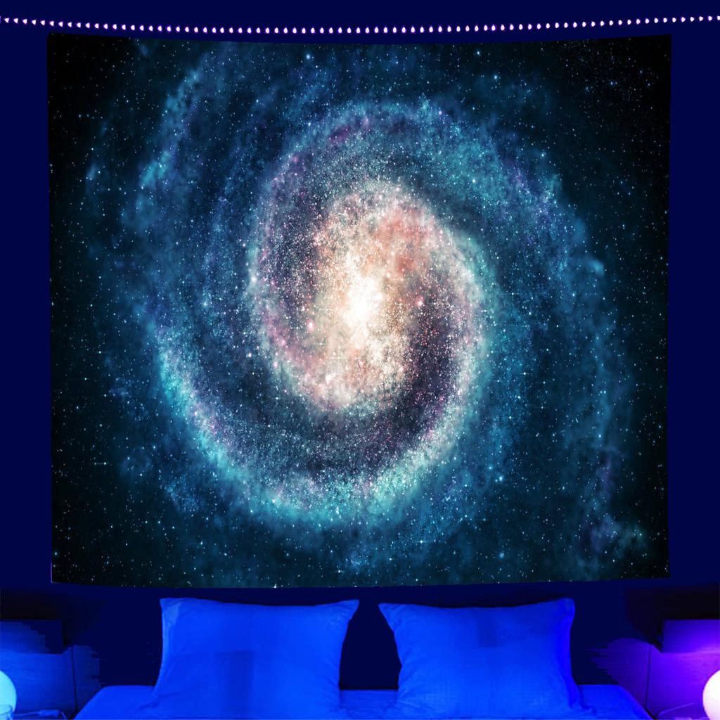 1pc Colorful Tapestry Universe Galaxy Printed Fluorescent Reusable Oversized Tapestry for Tapestry for Birthiday Gift Home Decor