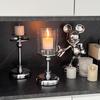 Detachable Metal Glass Candle Holders Transparent Luxury European Style Candlestick Anti-slip Table Ornaments