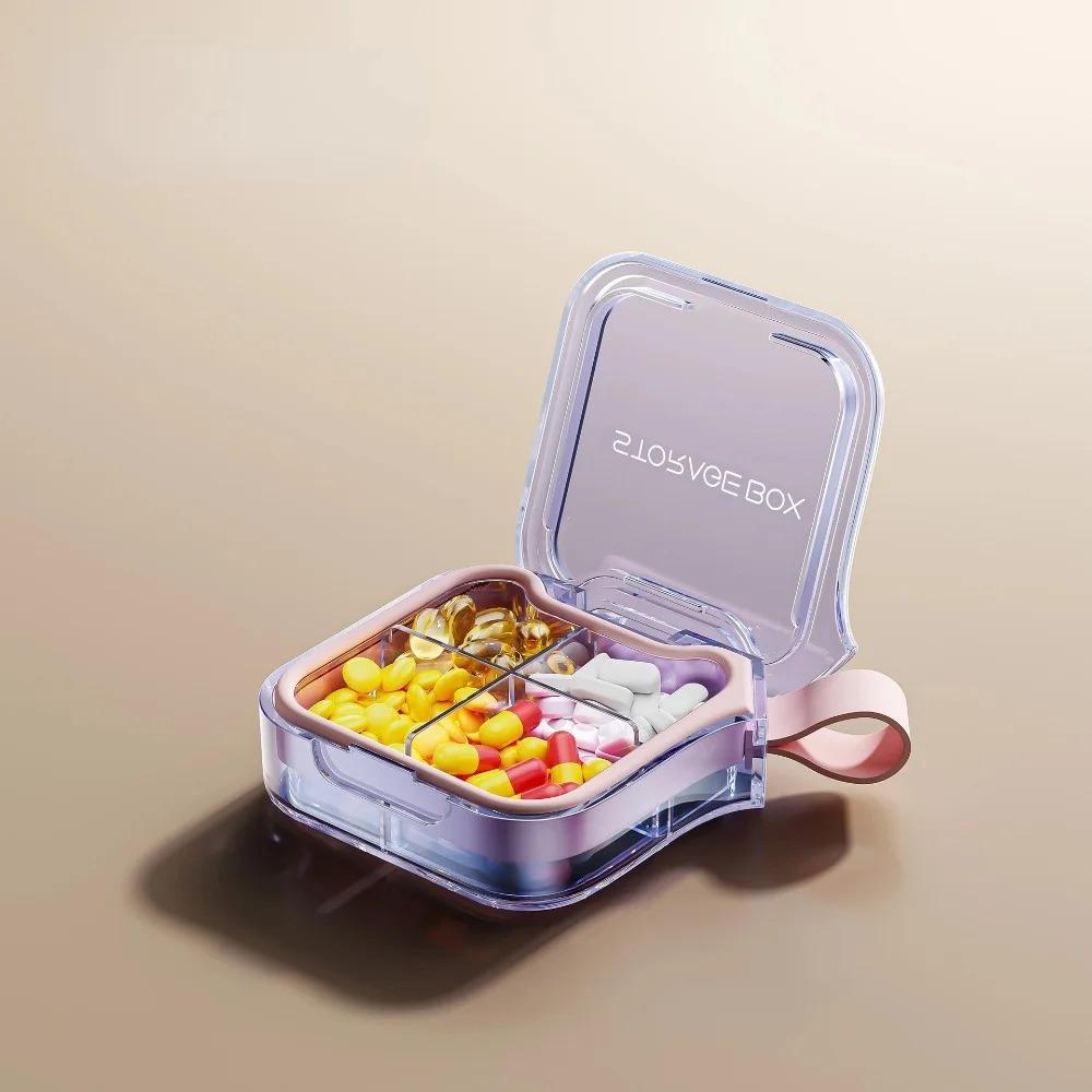 

New Hot Premuim Portable Travel Small Weekly 4/7 Grids Pill Box Storage Cases Organizer Container for Vitamins Medicine FishOils