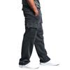 Men Cargo Pants Elastic Waist Adjustable Drawstring Casual Overalls with Multi