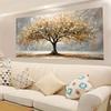 1 pieza Dorada y Beige, Decoración para el Hogar de Sala de Estar Moderna, Pintura de Decoración de Pared Elegante de Arte de Pared Tranquilo, Sin Marco