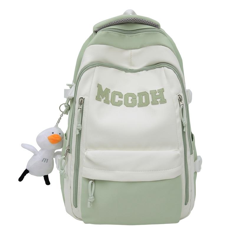 New American Retro Fashion Backpack Trend Letter Student Schoolbag Simple Versatile Large Capacity Campus Backpack